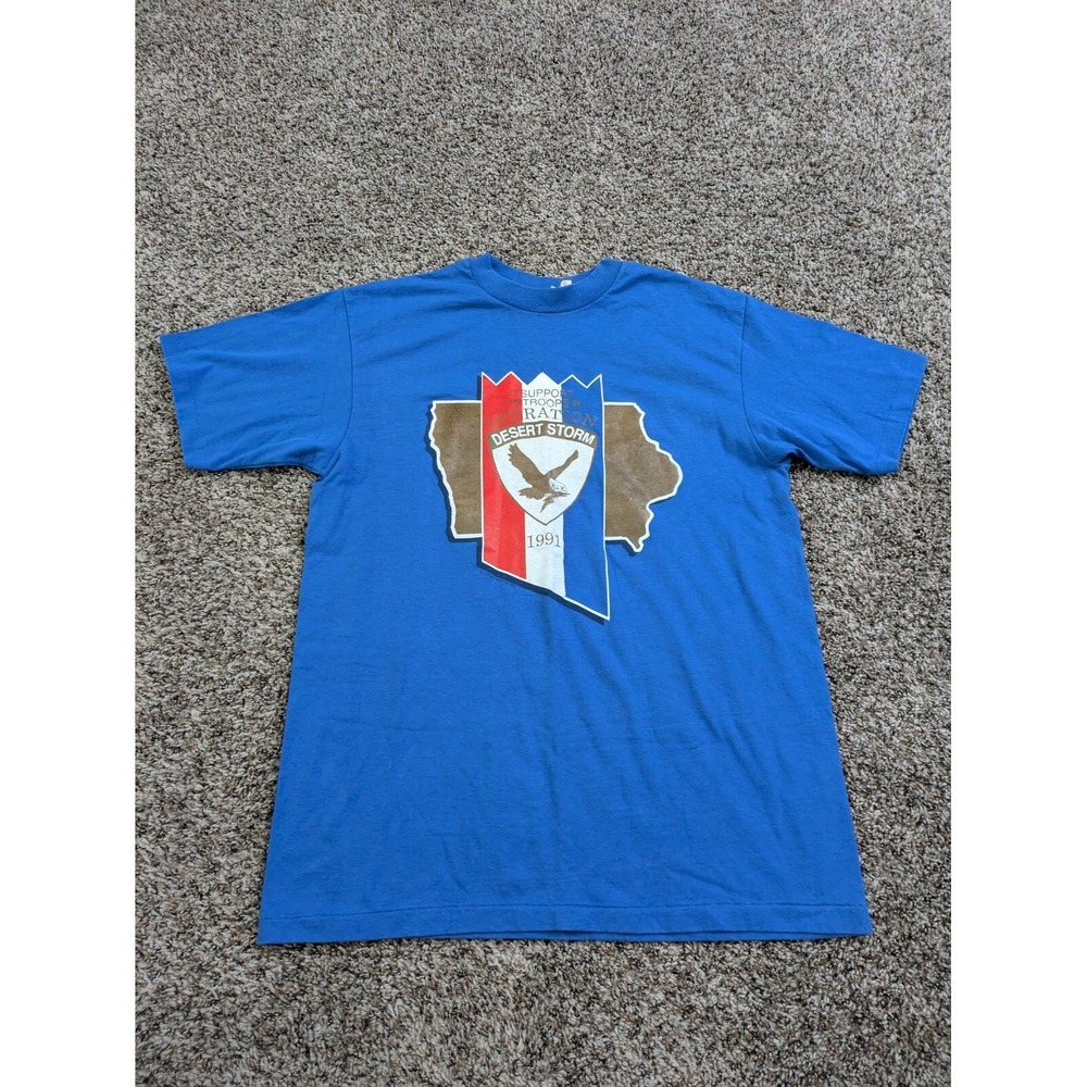 I Support The Troops Operation Desert Storm T Shirt 1991 Hanes Fifty Fifty L Vtg